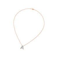 14k & 18k or massif diamant Alphabet A pendentif collier personnalisé initiale bijoux fins pour les femmes en or véritable lettre charme OEM ODM