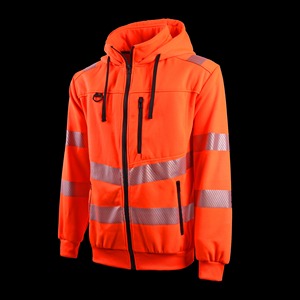 Sweat-shirt de travail unisexe pour adultes, vêtements de sécurité, sweat-shirt à capuche personnalisé à haute visibilité avec bas noir, taille grande - Product Image 2