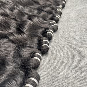 Extensions de cheveux humains vietnamiens bruts, texture naturelle droite, noir naturel, double trame machine, haute qualité - Product Image 2