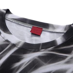 เสื้อยืดถักแบบสวมหัวพิมพ์ซับลิเมชันสำหรับผู้ชายเสื้อยืดสตรีทสไตล์สตรีททำจากโพลีเอสเตอร์สำหรับสุภาพบุรุษ - Product Image 4