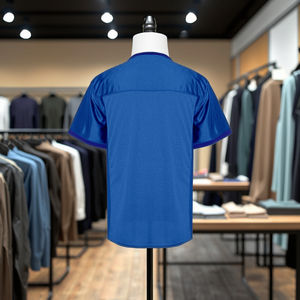 Camiseta de punto de camiseta de fútbol en blanco con estampado 3D para fiesta, ropa de fútbol de hip-hop de gran tamaño con camiseta de seda para hombres - Product Image 2