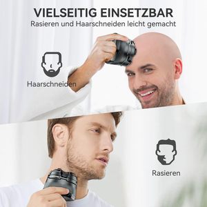 Afeitadora Eléctrica Recargable e Impermeable, Juego de Afeitado para Cabeza Calva con 160 Minutos de Duración de Batería, IPX7 Impermeable para Uso Facial - Product Image 5