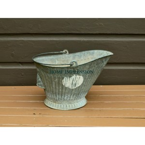 Chimenea Fogatas Estufa ardiente Pellet Cubos de metal Cubo de ceniza hecho galvanizado Cubo de ceniza con mango Suministros de cubo de carbón - Product Image 5