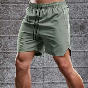 Men's Casual Sports Gym Lightweight 100% Polyester Cotton Solid Front Custom Oversized Jogger Shorts Quick Dry Breathable <b>Tassel</b> - Product Image 3