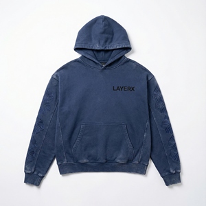 Sudadera con Capucha de Invierno para Hombre, Gruesa, Ecológica, 500 g/m², Felpa de Algodón, Lavado Ácido, Estilo Vintage, Bordado Personalizado, Corte Cuadrado - Product Image 2