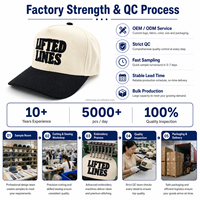 Casquette de baseball snapback à 5 panneaux bicolore personnalisée Olelon avec broderie 3D, logo blanc, 100 % coton, casquette de sport personnalisée type trucker