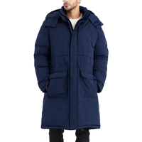 Qualité supérieure Bleu Longue Fermeture Éclair À Capuche Coupe-Vent Hommes Femmes Unisexe Léger Personnalisé Parka Vestes