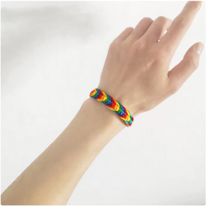 Beautifully Handmade Rainbow Braided Rope <b>Bracelet</b> Pride <b>Bracelets</b> for Girls l Wrap SAILOR KNOT <b>BRACELET</b> - Product Image 2