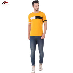 2025 nueva llegada de camisetas Ringer de verano para hombres ropa informal transpirable de secado rápido de talla grande venta en línea hecha de poliéster/algodón - Product Image 5
