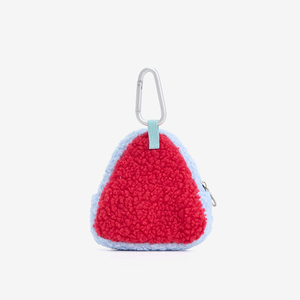 Lambswool Zipper Closure Lightweight 40G <b>Mini</b> Portable Triangle Coin <b>Pouch</b> Customized Color Unisex Fashion Design Custom Logo - Product Image 3