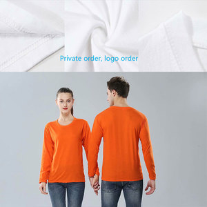 Camisas de manga larga de algodón personalizadas nuevas camisetas con estampado de color sólido para hombres y mujeres ropa T-shirtsT-shirt para hombres - Product Image 6