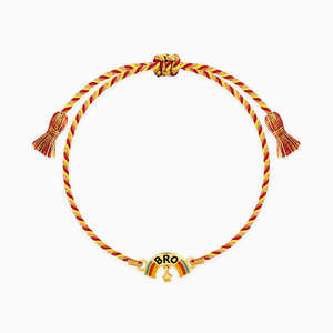 Rakhi เครื่องประดับสำหรับเด็กลายรุ้งสีทองคลาสสิกสำหรับเด็ก - Product Image 1