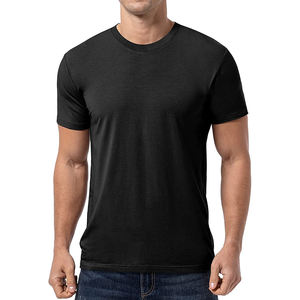 Camiseta personalizada de LICRA de bambú de alta calidad para hombre de talla grande, camiseta de bambú de gran tamaño cuadrada lisa de lujo para hombre, envío DDP - Product Image 3