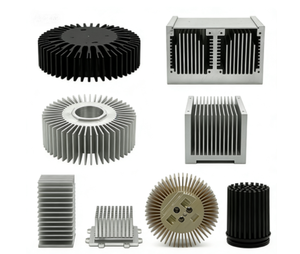 Extrusion <strong>Forming</strong> CNC <strong>Machining</strong> Stamping <strong>Forming</strong> Anodizing Aluminum High-Efficiency Heat Dissipation Multi-Form Fin Heat Sink - Product Image 2