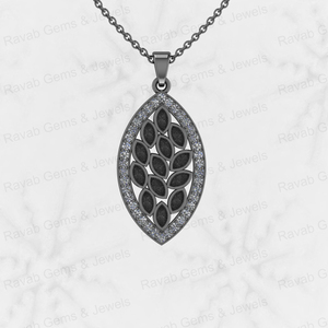 Pendentif breloque à sertissage vierge en argent sterling 925, forme marquise 16x28mm, avec sertissage pour zircon cubique 1.5mm, pour remplissage de résine DIY lait maternel, composants de bijoux - Product Image 5