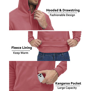 Venta caliente 100% algodón poliéster en blanco de gran tamaño con capucha ropa de calle moda personalizada hombres sudaderas con capucha - Product Image 6