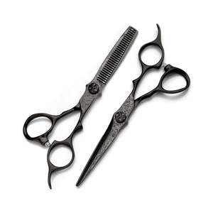 Ciseaux à cheveux droits en acier inoxydable de qualité professionnelle, outil de coupe de cheveux fin et tranchant pour les barbiers et les salons de beauté - Product Image 1