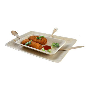 Plato de cena biodegradable respetuoso con el medio ambiente, vajilla desechable de hoja de palma para boda, fiesta, Picnic - Product Image 6