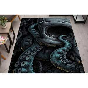 Tapis Octopus : Imprimé animal moderne, décoration douce pour salon, tapis doux non tissé - Product Image 1