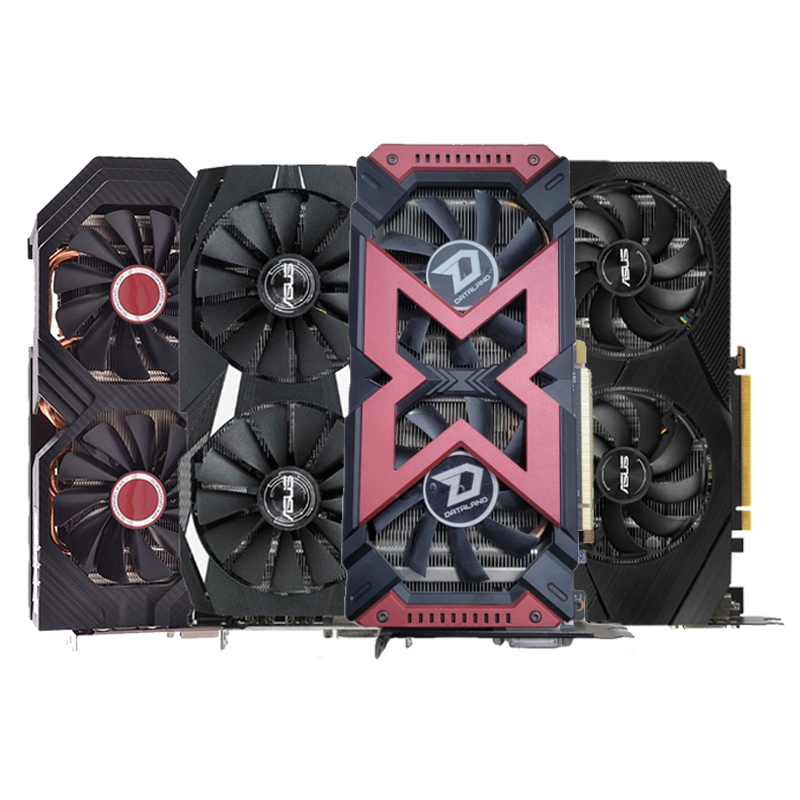 GPU 8GB GDDR5 256Bit PCI-E 3.0x16 8Pin Gaming Graphics Card Video Graphics Cards Desktop Computer Graphics Card RX 580
