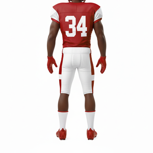 Nouveauté : Ensemble d'uniformes de football américain unisexe, grande taille, manches courtes, respirant, séchage rapide, antibactérien, anti-UV, nom personnalisé - Product Image 6