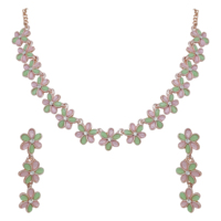 Classique Brilliance Plaqué Or Diamant Perle Collier Ensemble avec Chaîne À Maillons En Or Rose Fine Orthodoxe Mariage Sautoirs Bijoux