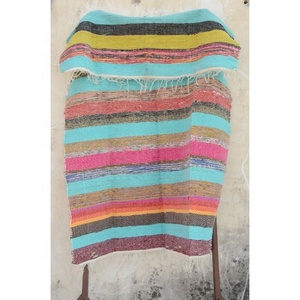 New Arrival Handmade Chindi Lightweight Rectangular Carpet Boho <b>Throw</b> Colorful Cotton Chindi Area Rug Home Decor Multicolor Rugs - Product Image 6