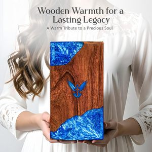 Urnas de cremación de resina Blue Bird & Cross, urna pequeña para cenizas humanas, urnas de recuerdo para cenizas humanas, Mujeres - Product Image 1