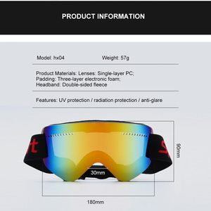 Masque de ski pour sports d'hiver, anti-buée, coupe-vent, vision claire, pour homme et femme, pour l'alpinisme - Product Image 3