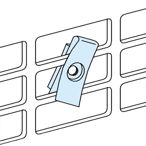 Per SCHNEIDER ELECTRIC LVS03182 20 Clip per Cavi Scanalati M6 con Dadi a Clip - Product Image 1