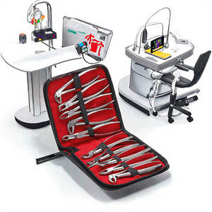 Poignées ergonomiques, 10 pièces, pinces orthodontiques manuelles pour adultes, pinces d'extraction dentaire, ensemble d'instruments chirurgicaux dentaires, kit d'outils - Product Image 1