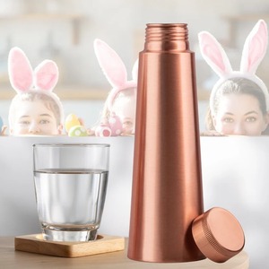 Bouteille d'eau élégante en cuivre Vintage martelé écologique bouchon d'étanchéité solide Durable Premium réutilisable hydratation - Product Image 3