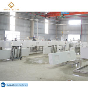 โต๊ะเครื่องแป้งควอตซ์ท็อปห้องน้ำ NV171เคลือบเงามันวาวเคลือบผิวเรียบทนแรงกระแทกราคาโรงงาน - Product Image 3