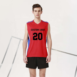 Hauts sans manches de volley-ball personnalisés hommes femmes maillot de football couleur unie sublimation volley-ball uniforme d'entraînement unisexe - Product Image 5