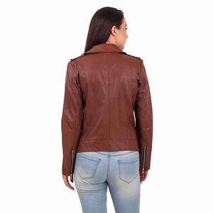 Chaqueta de Cuero para Mujer, Manga Larga, Nuevo Diseño, Transpirable, Precio al por Mayor, Totalmente Personalizable, Chaqueta de Cuero Gruesa - Product Image 2