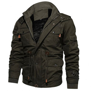 Nueva chaqueta de burbuja de vuelo Bomber de lona con cuello levantado a prueba de viento de invierno Unisex superventas de alta calidad - Product Image 4
