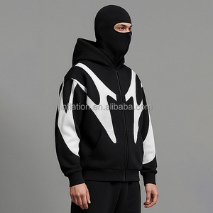 Sudadera con Capucha Doble QUICKSHOW OEM, Estilo Urbano, Máscara Ninja, Talla Grande, Gruesa, para Hombre - Product Image 2