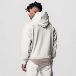 Sweat à capuche en molleton surdimensionné de haute qualité avec impression bouffante de poids lourd sweats à capuche décontractés en coton éponge française pour hommes - Product Image 2