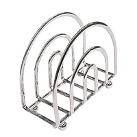 Vente chaude Porte-serviettes En Métal Papier De Soie Cuisine Moderne Café En Acier Inoxydable Fabriqué À La Main Enduit D'argent Demi Forme Ronde Hôtel