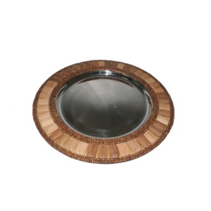 Serveur alimentaire arrondi chargeur assiettes plat ustensiles de cuisine chargeur assiette ustensiles de cuisine chargeur assiette maison fêtes de mariage serveur - Product Image 5