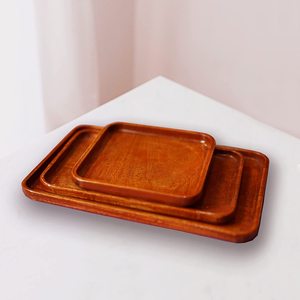 Plateau de service polyvalent en bois rectangulaire de grande capacité en laiton AK avec poignée de couleur blanche pour décor de table/décor de cuisine - Product Image 6