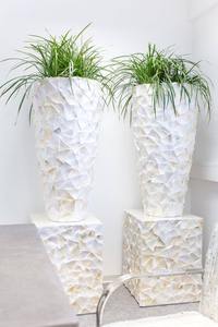 Vase en nacre Capiz de haute qualité pour la décoration intérieure Vase cylindrique rond meubles de salle à manger tissés à la main durables - Product Image 2