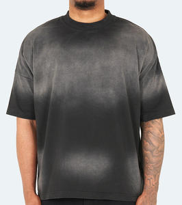 Custom T Shirt Oversized <b>Blank</b> Acid Wash Vintage Cropped T Shirt Plain T Shirts for Printing Unisex Wholesale - Product Image 1