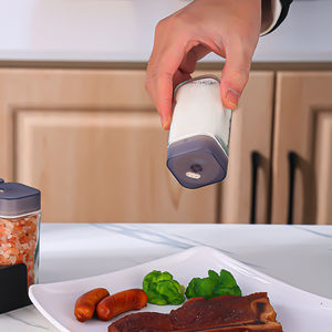 Frascos Cuadrados Transparentes para Almacenar Especias con Tapas Dosificadoras para Hierbas, Condimentos y Especias, con Diseño Práctico para la Cocina - Product Image 1