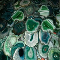 Top vente vert Agate pierre semi-précieuse caboteur plaqué or Table caboteur Figurine motif pour décorations de mariage cadeaux
