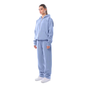 Alta calidad personalizado señoras OEM Crop Chándal gimnasio entrenamiento Jogging traje de gran tamaño poliéster algodón al por mayor mujeres chándal - Product Image 4