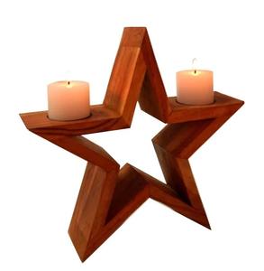 Bougeoir en bois de luxe de qualité supérieure Design personnalisé Finition en métal pour les décorations de fête-Boîte emballée - Product Image 6