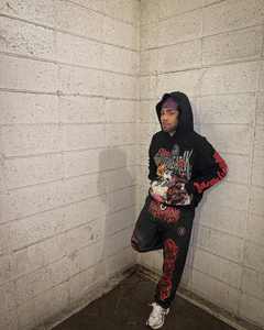 Survêtement unisexe délavé à l'acide Sun Faded Graphic DTF Print New Style Hoodie Sweatpants Set Offre Spéciale pour la saison d'hiver - Product Image 3