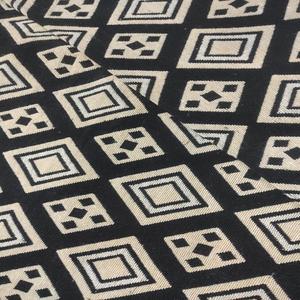 Tissu Jacquard noir beige pour femmes de créateur Tissu teint en fil de coton de qualité pour sacs à main élégants - Product Image 2