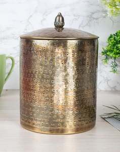 Tarro de almacenamiento de galletas y dulces, diseño único clásico para almacenamiento de alimentos secos, utensilios de cocina, hotel, restaurante, hecho en la india - Product Image 2